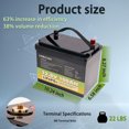 thumbnail image 3 of 12V 100Ah Lithium LiFePO4 Battery, 100A BMS,15000 Cycles for RV, Solar, Trolling Motor, Travel Trailer, Energy Storage, 3 of 6