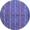 thumbnail image 1 of Ahgly Company Indoor Round Oriental Blue Traditional Area Rugs, 3' Round, 1 of 4