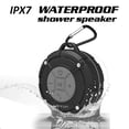 thumbnail image 4 of ASIYUN Altavoz de ducha, altavoz Bluetooth impermeable IPX7, sonido HD fuerte, altavoz inalámbrico portátil con ventosa y gancho resistente, micrófono incorporado, para ducha, piscina, playa, al aire, 4 of 5