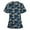 Navy, variant on Lolmot Womens V-Neck Scrubs Tops Heart Printed Lightweight Short Sleeve Casual Working Uniform Holiday Blouses with Pockets