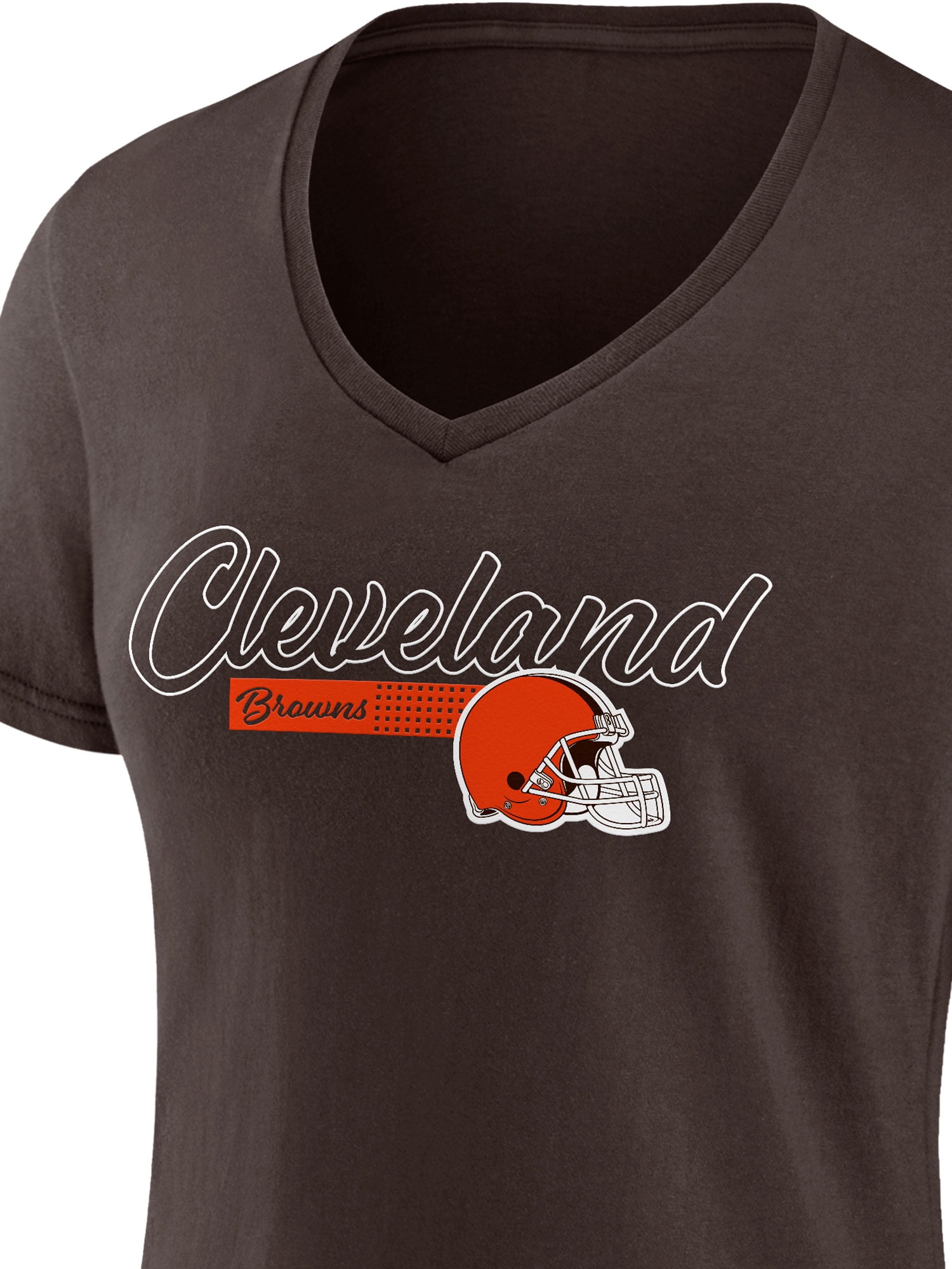 NFL Cleveland Browns Women's Cotton Brown Short Sleeve T-Shirt