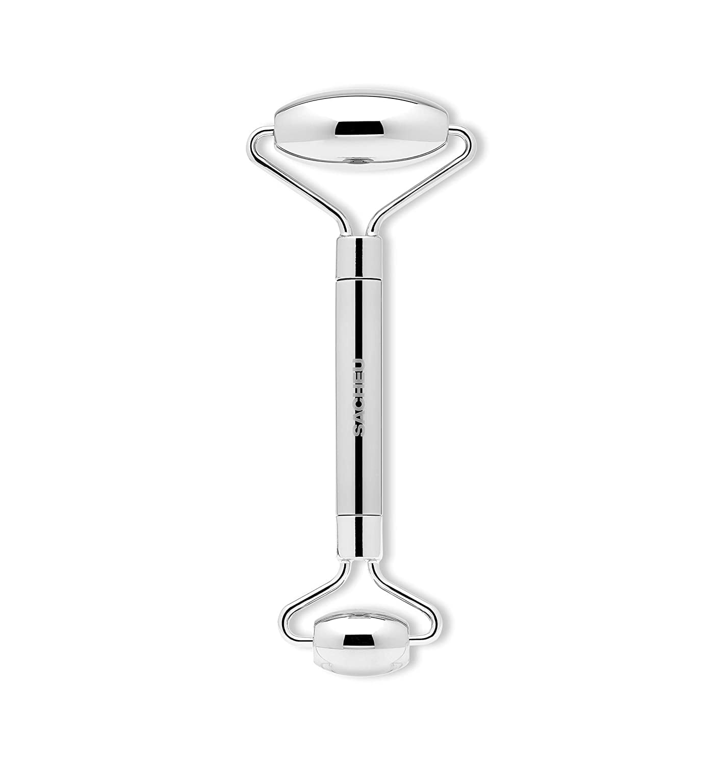 Stainless Steel Face Roller with Travel Pouch, Dual sided By SACHEU