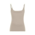 thumbnail image 6 of Hpapadks Tank Top for Women Knitted Bottoms Slim Solid Color Short Vest Tops Camisole Tops for Women Beige L, 6 of 7