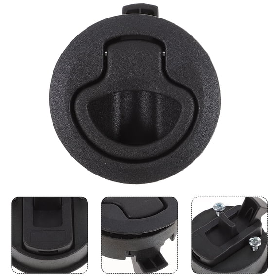 WESIEVYA Durable Boat Hatch Latches Flush Pull for Yacht Marine Accessories Black 6Pcs