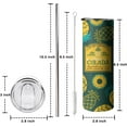 thumbnail image 5 of Pineapple Tumbler 20 oz Travel Coffee Mug Skinny Tumblers with Lid and Straw Stainless Steel Insulated Coffee Cups Pineapple Lovers Gifts for Women Girls, 5 of 6