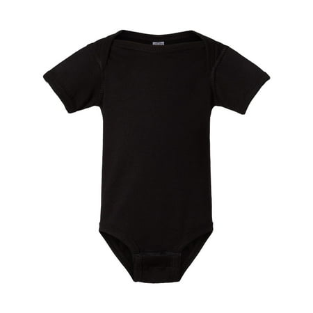 

Rabbit Skins - Infant Fine Jersey Bodysuit - 4424 - Black - Size: NB