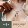 thumbnail image 2 of Collar Porta Anillos de Emily C - Collar de Acero Inoxidable con Acabado Plateado - Regalo de Compromiso para Médicos y Enfermeras - Joyería Plateada para Mamá o Abuela - Diseño Colgante, 2 of 7