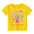 thumbnail image 3 of Girls Short Sleeve Cartoon Print Tee Shirts Casual Campus For Season Kids Wear Age 3-14 Years, 3 of 5