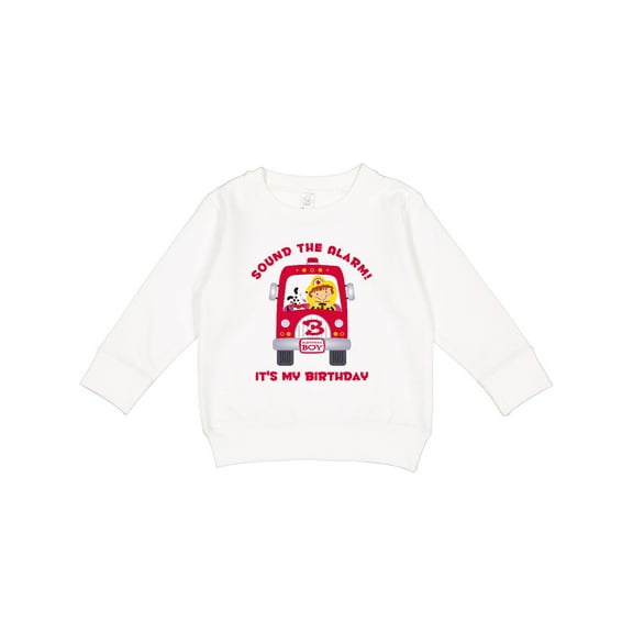 Inktastic Fire Truck 3rd Birthday Boy Toddler Sweatshirt