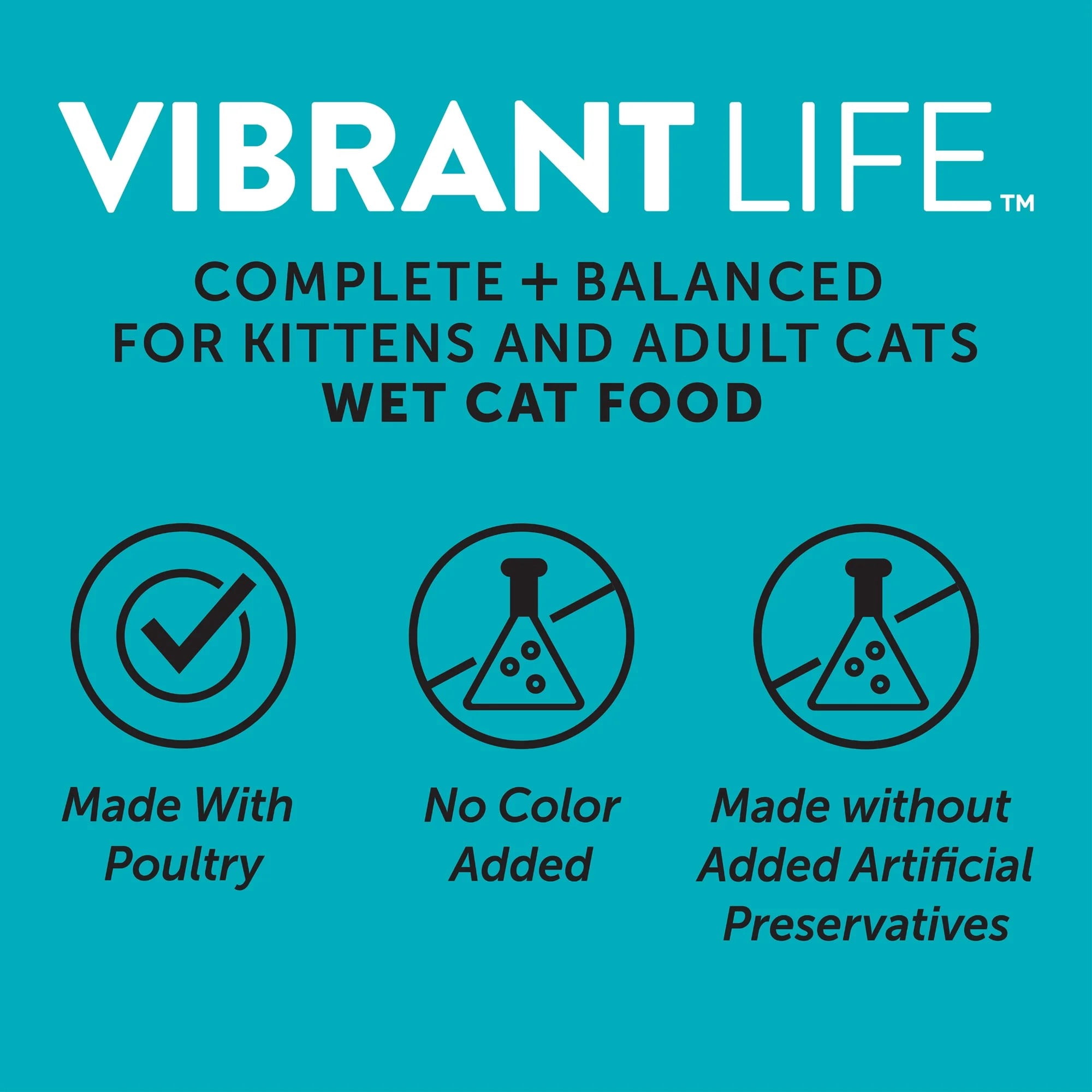 (24 pack) Vibrant Life Chicken & Shrimp Shreds Wet Cat Food, 3 oz Can