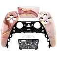 thumbnail image 5 of eXtremeRate Cosmic Pink Gold Marble Touchpad Front Housing Shell Replacement Cover for PS5 Controller BDM-010/020/030/040, 5 of 9