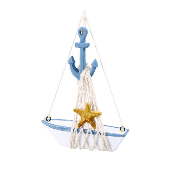 CIMAXIC Modèle de Voilier Méditerranéen Vintage Fait Main, Bateau Décoratif, Jouet Nautique pour Enfant (Style B), 4.45"X1.18"X6.57 Pouces