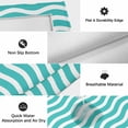 thumbnail image 5 of Teal Aqua Moire Ombre Outdoor Rug 4x6 Ft, Non Slip Washable Area Rug, Water Ripple Stripe Farmhouse Patio Rugs Carpet Runner, Large Floor Mat for Indoor/Outdoor Deck Porch Camping, 5 of 8