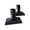 2 Pcs, variant on YAMB Black Rectangular Candlestick Base, Vintage Matte High Temp Resistant Taper Candle Holder with Wax Catching Tray, Gothic Spooky Halloween Table Windowsill Mantel Party Decor, 1 Pcs