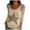 Beige, variant on Women Summer Fashion Three Quarter Sleeves Sweater Round Neck Star Decorate Sweater Top Women Undershirt Women Compression Shirts Long Sleeve Running Tee Shirts Women Athletic Short Sleeve Shirt Women