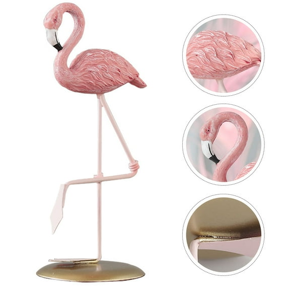OUNONA Pink Flamingo Statue Decor for Indoor and Outdoor Use Made of Resin Ideal for Parties and Home Decorations
