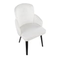 thumbnail image 3 of LumiSource Black Wood, Cream Velvet, Gold Metal Dahlia Dining Chair - Set of 2, 3 of 8
