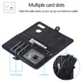 thumbnail image 6 of Dteck Wallet Case Compatible with Samsung Galaxy A30 / A20, [7 Card Slots] PU Leather Credit Holder Folio Flip [Detachable][Kickstand] Magnetic Phone Cover & Lanyard For Galaxy A20 / A30, Black, 6 of 10