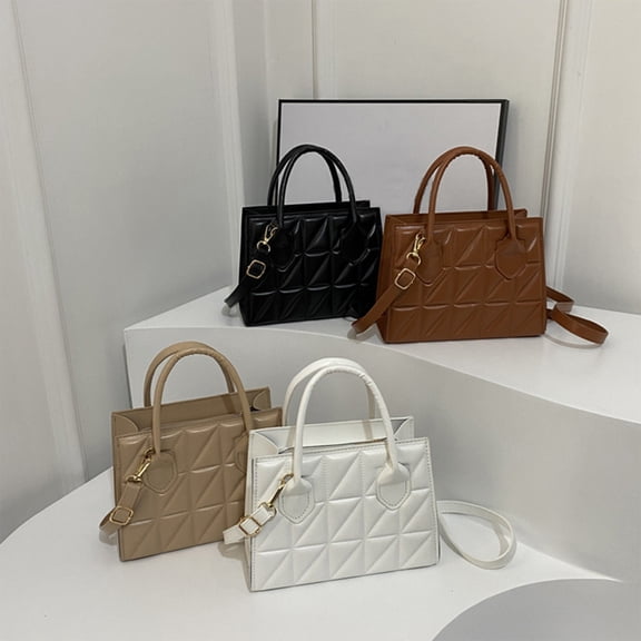 Fashionable Minimalist Women’s Shoulder Bag - Sleek Small Square Crossbody Handbag, Stylish Messenger Bag with Wallet Function, Durable Fabric Purse for Use, Work/Casual Outings, 8.5*6.3in, Khaki