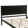 thumbnail image 6 of PORKISS Queen Size Platform Bed Frame with Headboard, Wood Platform Bed with Slat Support, Espresso, 6 of 8