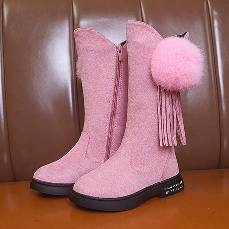 Toddler pink fur outlet boots