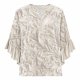 thumbnail image 5 of Tejiojio Women's Casual Printed Top Lace Trim V-Neck 3/4 Sleeves Button Down Fashionable Daily Wear, 5 of 6