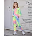 thumbnail image 2 of Oudiya Girls 2 Piece Tie Dye Sweatsuit Set Tracksuits Pullover Sweatshirts and Sweatpants with Pockets, 4-12Y, 2 of 7
