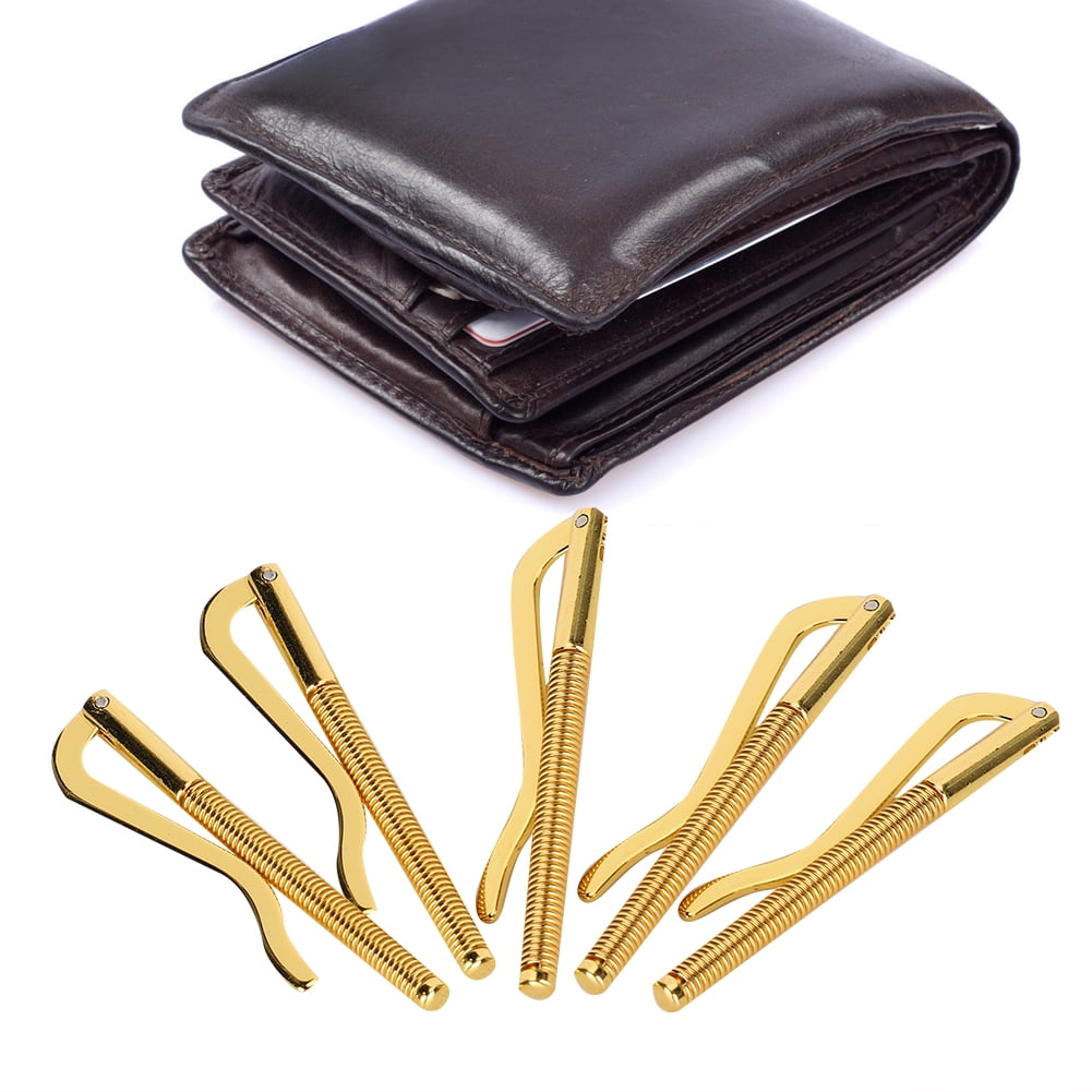 Cergrey Wallet Money Clip, 75mm Money Clip, Spring Cash Clip Leather