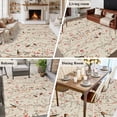 thumbnail image 6 of Area Rug 5'x7', Flowers Birds Non-slip Runner Rug Carpet for Bedside, Country Retro Botanical Floral Branches Washable Outdoor Indoor Area Rugs Mat for Entryway/Living Room/Bedroom/Kitchen/Office, 6 of 9