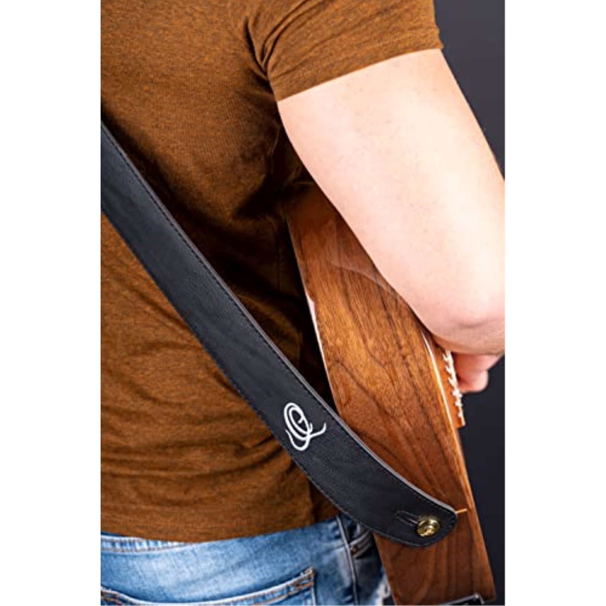 Ortega Vegan Series Guitar Straps Black 2.36 in.