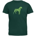 thumbnail image 1 of St. Patricks Day - Boxer Shamrock Forest Adult T-Shirt, 1 of 1