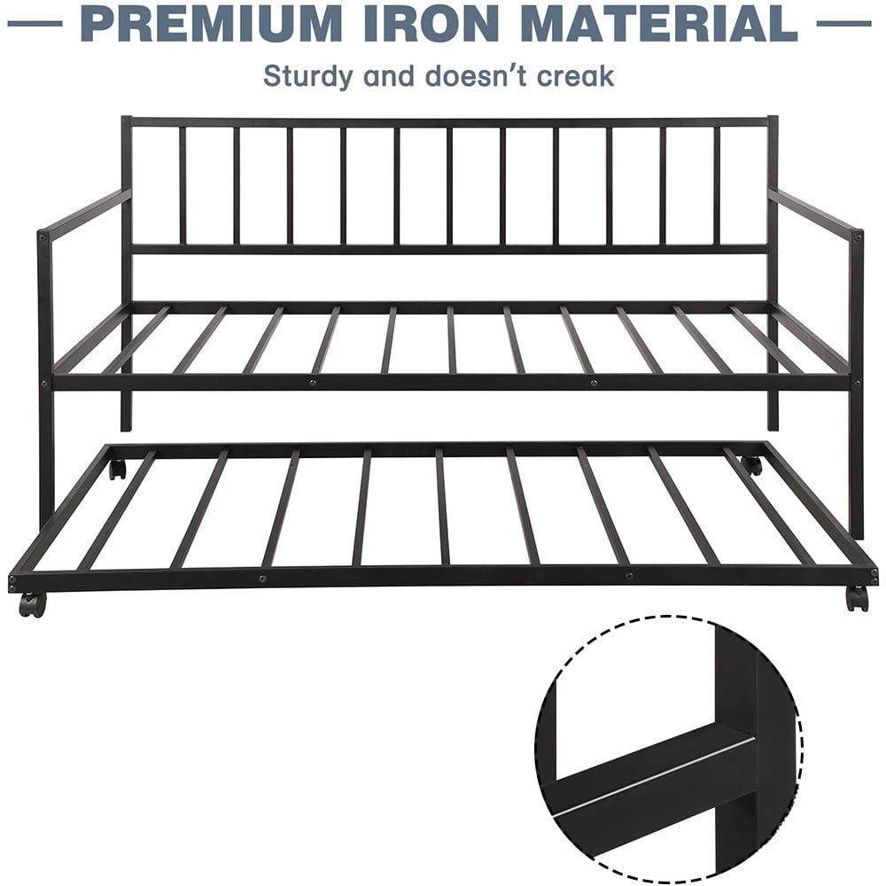 Buy Daybed With Trundle UHOMEPRO Twin Size Daybed Frame Heavy Duty