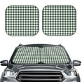 thumbnail image 2 of Naloa Scottish Checkered Print 2-Piece Windshield Sunshade,Foldable Car Front Window Sun Shades,for Most Sedans SUV Truck-Large, 2 of 6