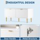 thumbnail image 3 of Banco zapatero moderno acanalado para entrada y pasillo – Armario compacto de madera con almacenamiento para calzado – Asiento cómodo – Diseño elegante para recibidor y entrada de casa – Color blanco, 3 of 7