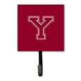 thumbnail image 4 of Letter F Initial Monogram - Maroon and White Leash or Key Holder, 4 of 7