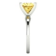 thumbnail image 3 of 2.5 ct Princess Cut Natural Citrine Solitaire 14K White Gold Womens Engagement Ring, 3 of 5