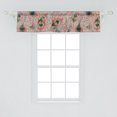 thumbnail image 2 of Peacock Feathers Window Valance, Jumble Design of Fuzz Pattern of Tropical Birds Modern Print, Curtain Valance for Kitchen Bedroom with Rod Pocket, 54" X 18", Dark Coral Apple Green, by Ambesonne, 2 of 2