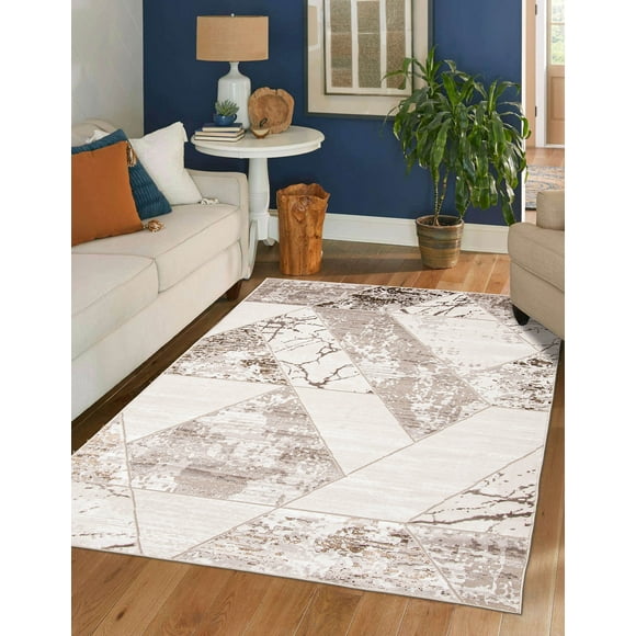 ECARPET Vivian Contemporary/Modern Area Rug for Living Room, Bedroom, Dining Room, Entrance, Hallway and More.