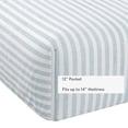 thumbnail image 6 of Mainstays Kids Microfiber Bed Sheet Set, Twin, Aqua Stripe, 3 Pieces, 6 of 10