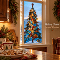 thumbnail image 4 of Christmas Tree Window Cling, Large Seasonal Window or Door Decoration, Reusable-Look Flat Decoration for Home, for Home, Office, Storefront, Party, Multicolor, 35.43 x 70.87 in, 1 Piece, Style B, 4 of 10