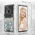 thumbnail image 2 of SPYCASE For Galaxy A11 Case Liquid Glitter Waterfall Heavy Duty Shockproof for Girls Women Cover - Clear, 2 of 7