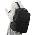 thumbnail image 1 of Mochila Suratio para portátil negra para mujeres y hombres de 14 pulgadas, 1 of 6