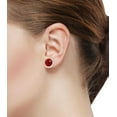 thumbnail image 2 of 925 Sterling Silver Earring Garnet Quartz Handmade Jewelry, 2 of 4