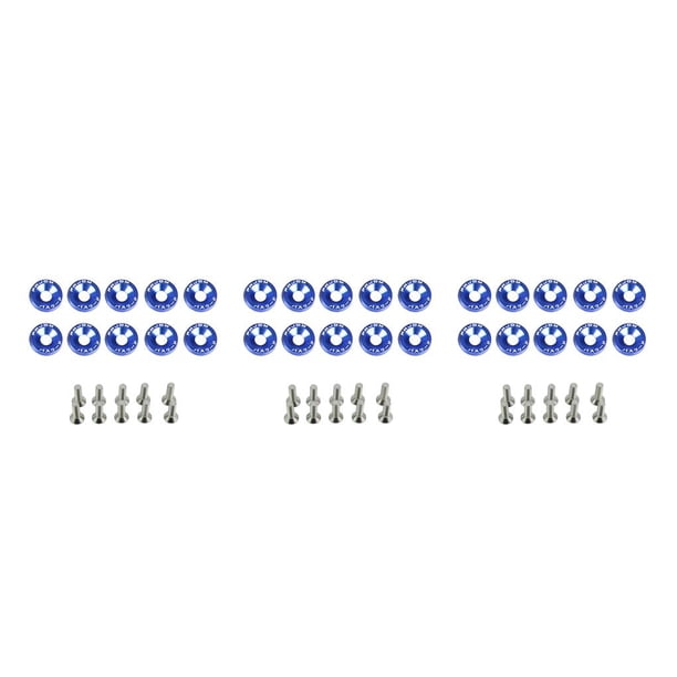Riwesomey Juego de 10 piezas de arandelas y tornillos para automóviles, juego surtido de arandelas decorativas para pernos de vehículos, Type1 NO1