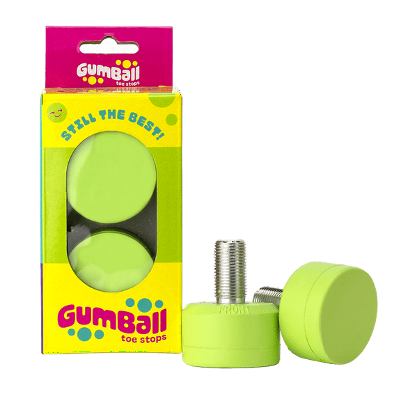 Moxi Gumball Roller Skate Toe Stops (Lime 75A, Long Stem)