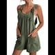thumbnail image 2 of Cortos de Verano A para Mujer, Casuales Sin Mangas con Bolsillos Verde M, 2 of 9