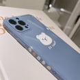 thumbnail image 2 of Compatible for iPhone 13 Pro Max Case Cute Painted Design White Luck Bear for Women Girls Fashion Slim Soft Flexible TPU Rubber for iPhone 13 Pro Max-Blue, 2 of 7