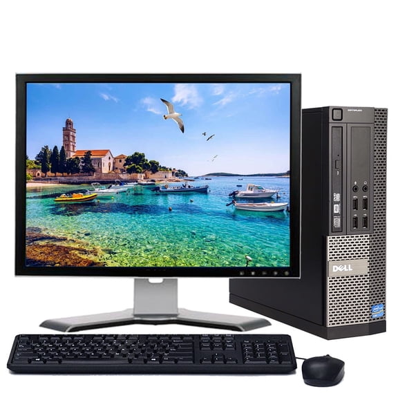 Restored Dell OptiPlex SFF Desktop Computer Intel Core i5 Processor 8GB 500GB Windows 10 with 19" LCD Monitor Keyboard and Mouse (Refurbished)