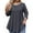 2# Dark Gray, variant on Tunic Tops for Women Plus Size 3/4 Sleeve Crew Neck Swing Flare Loose T-Shirt Blouses to Wear with Leggings Light Blue L