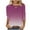 Purple, variant on New Summer Womens Tops 2024 3/4 Sleeves Plus Size Fashion Casual V-neck Top Gifts for Womens